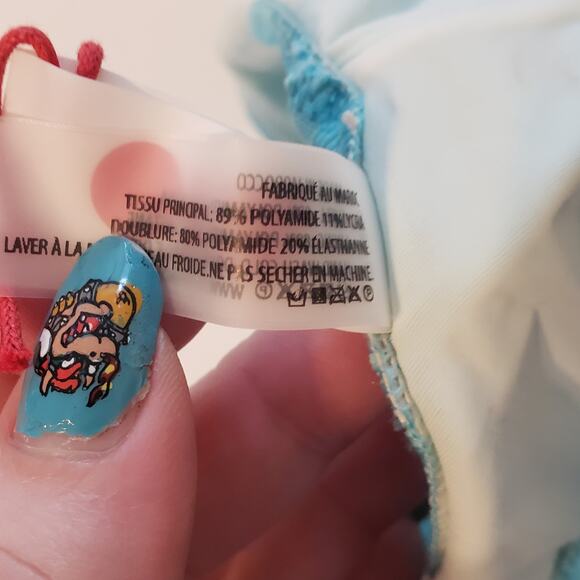 Solid and Striped The Beverly Ribbed Top in Fresh Air Women's X-Small Flawed - Picture 8 of 12